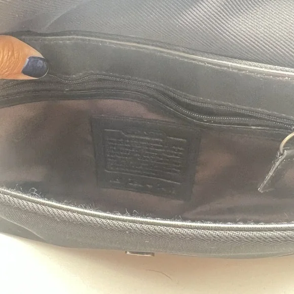 Coach Whitney Shoulder Bag Black East West Flap Purse Vintage